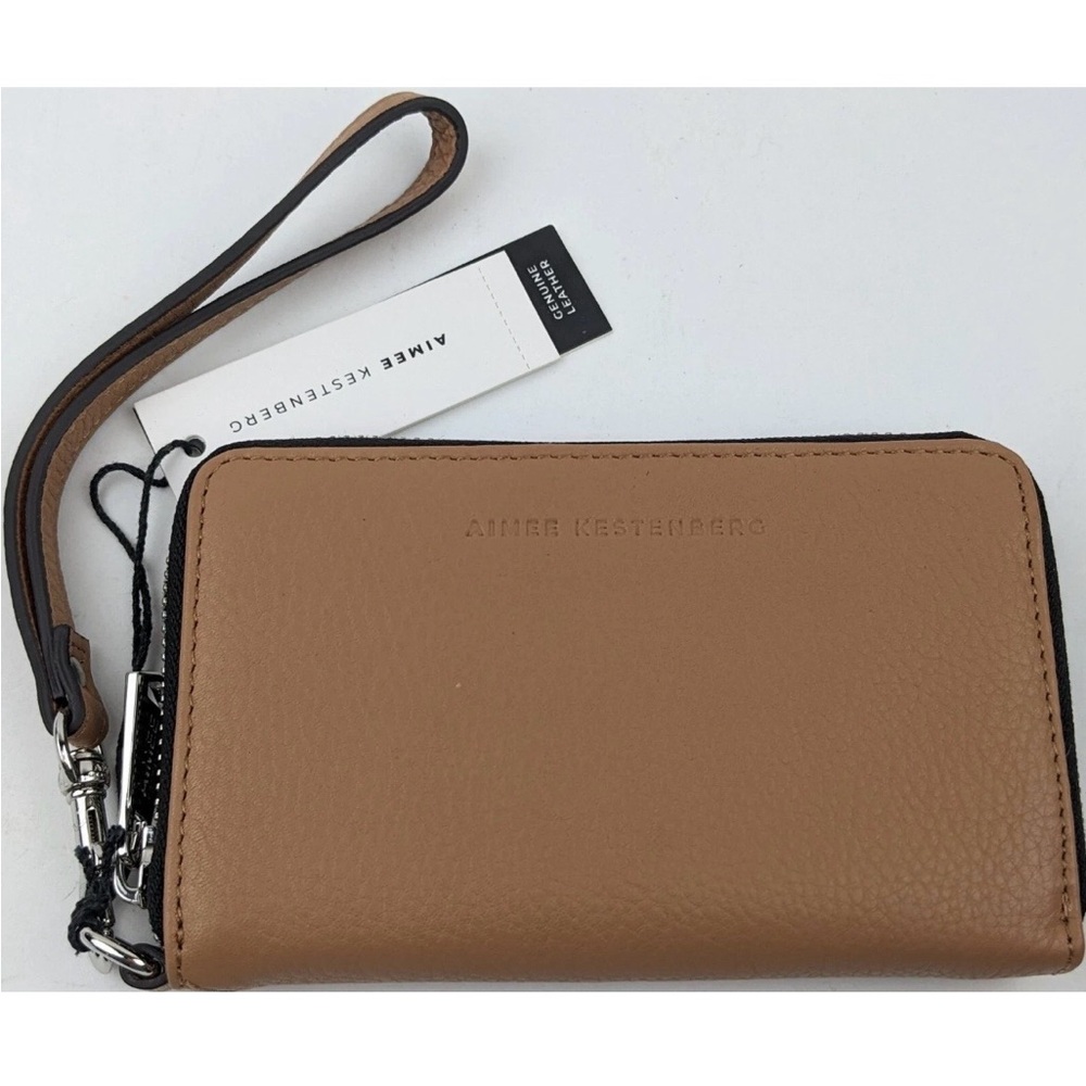 Aimee Kestenberg DIXON Leather Zip Wristlet with Removable Strap